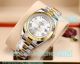 Rolex Day-Date Men's 2-Tone  Replica Watch - Silver Dial Yellow Gold Bezel (2)_th.jpg